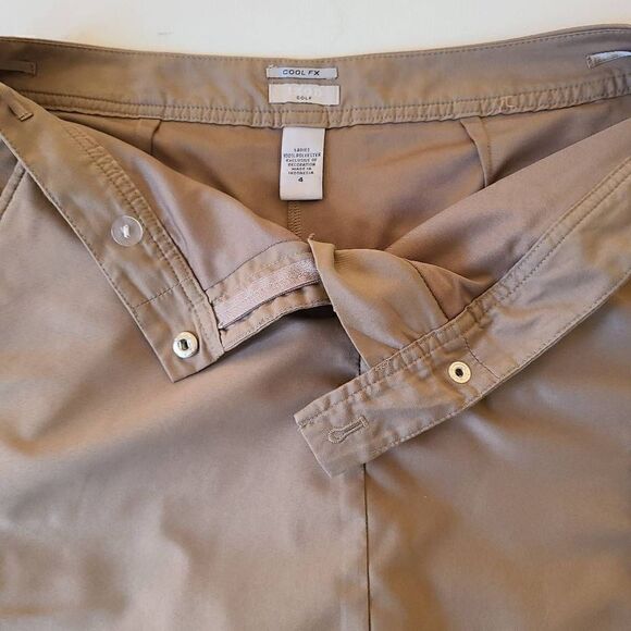 Izod Golf Cool Fix Tan Golf Skort Size 4 - Picture 6 of 11